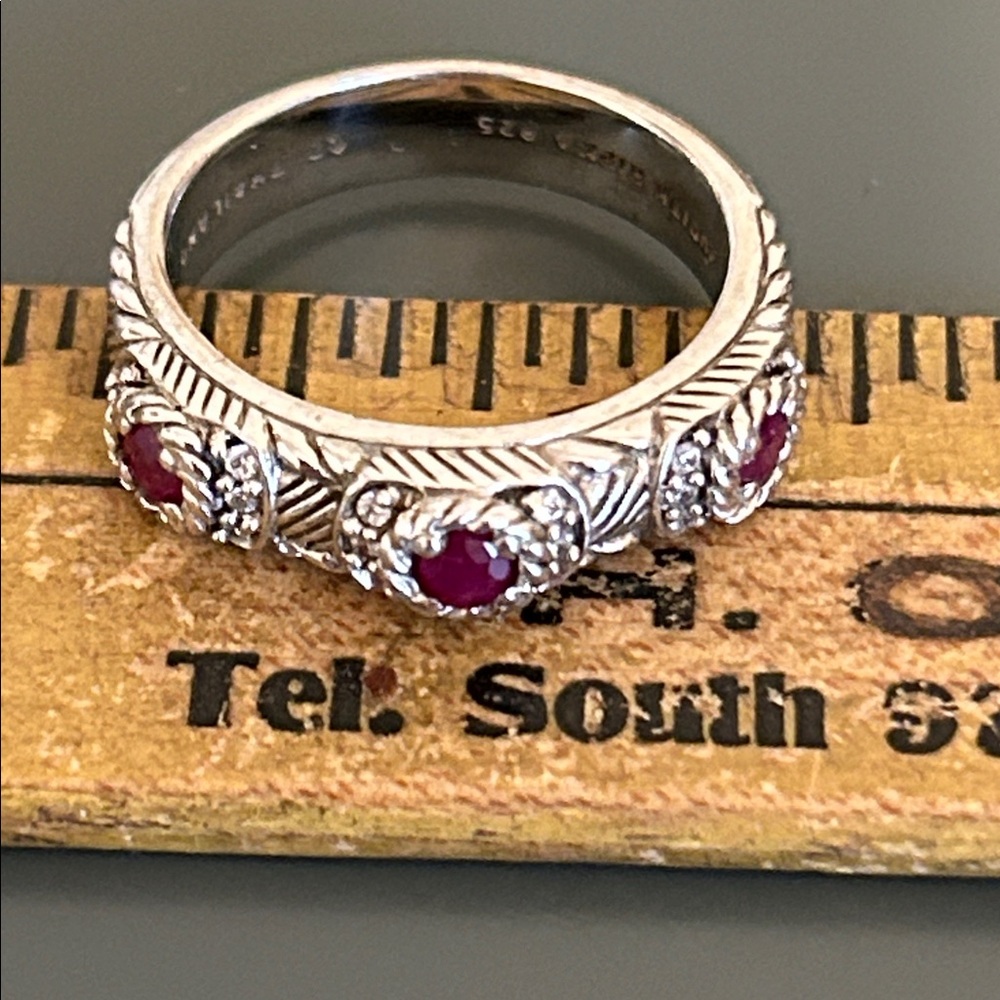 Judith Ripka sterling silver stack rings. Set of 3. Size 8 - Picture 11 of 14